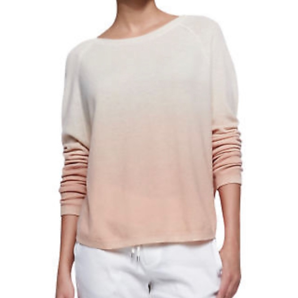VINCE tie-dye print crew neck sweater
